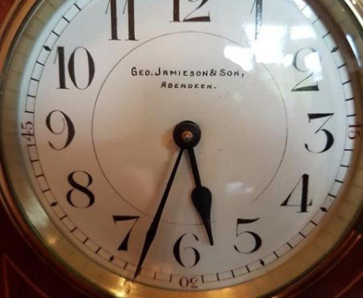 Edwardian Period Antique Sheraton Inlaid Mantel Clock - Image 2