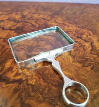 Rare Chester Solid Silver Magnifying Glass
