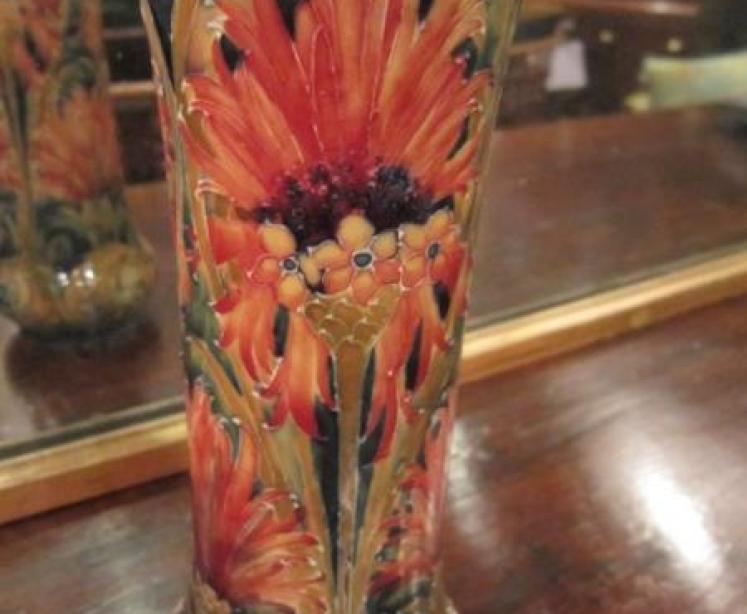 Superb McIntyre Moorcroft Chrysanthemum Vase - Image 3