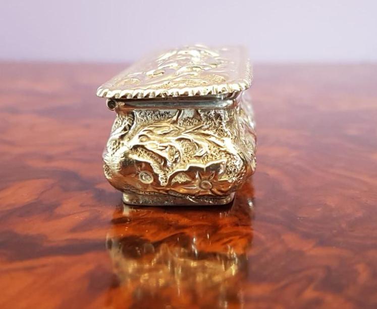 Victorian Embossed Silver Table Box - Image 2