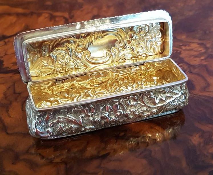 Victorian Embossed Silver Table Box - Image 4