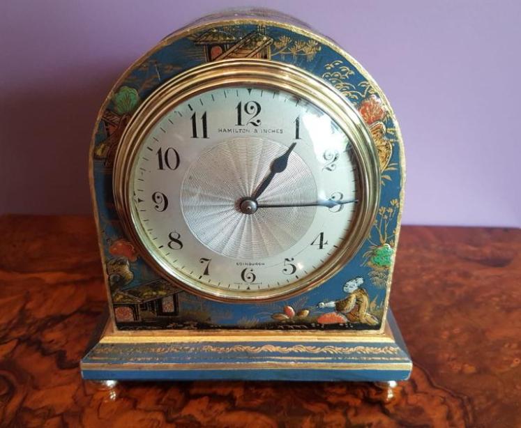 Hamilton and Inches Edinburgh Mantel Clock - Image 5