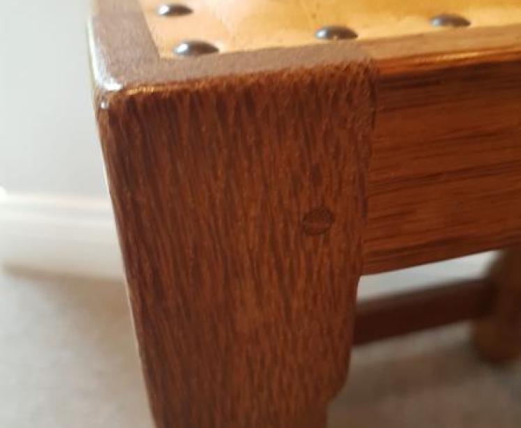 Old Thompson's of Kilburn Mouseman Stool - Image 3