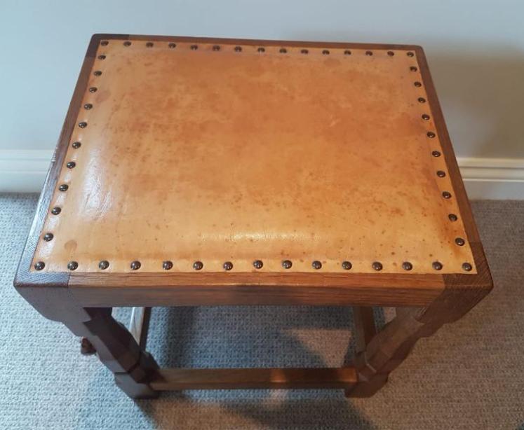 Old Thompson's of Kilburn Mouseman Stool - Image 4