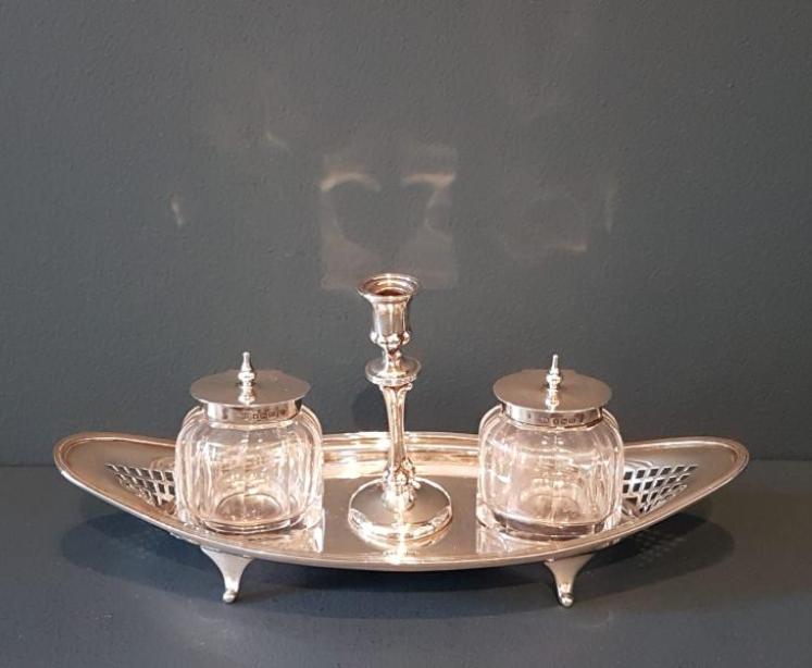 Edwardian Silver Ink Stand  - Image 1