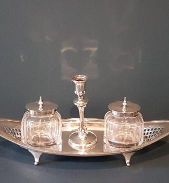 Edwardian Silver Ink Stand 