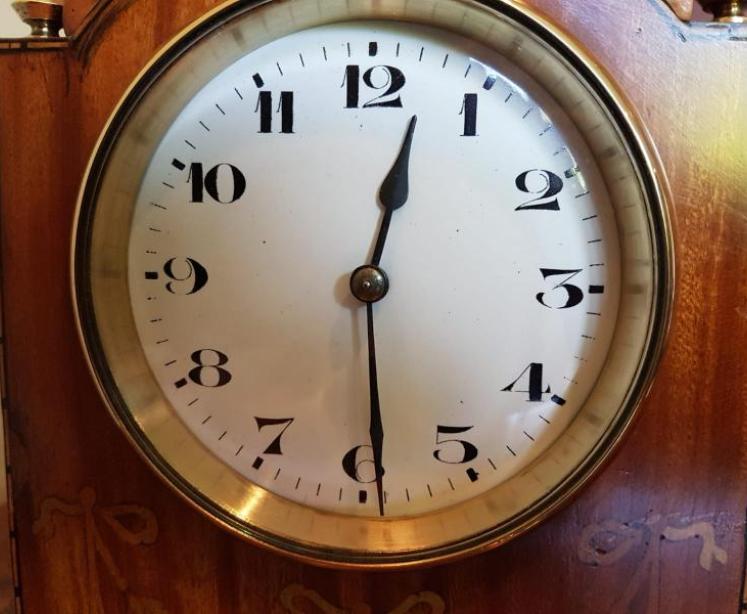 Edwardian Inlaid Satinwood Mantel Clock - Image 2