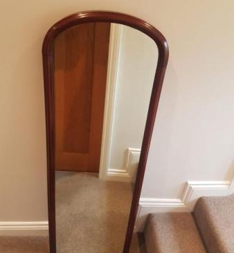Victorian Mahogany Full Length Dressing Mirror