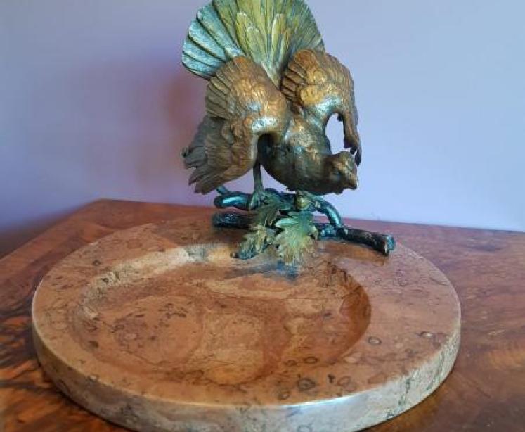 A Superb 1920's Cold Painted Bronze Desk Tidy - Image 1