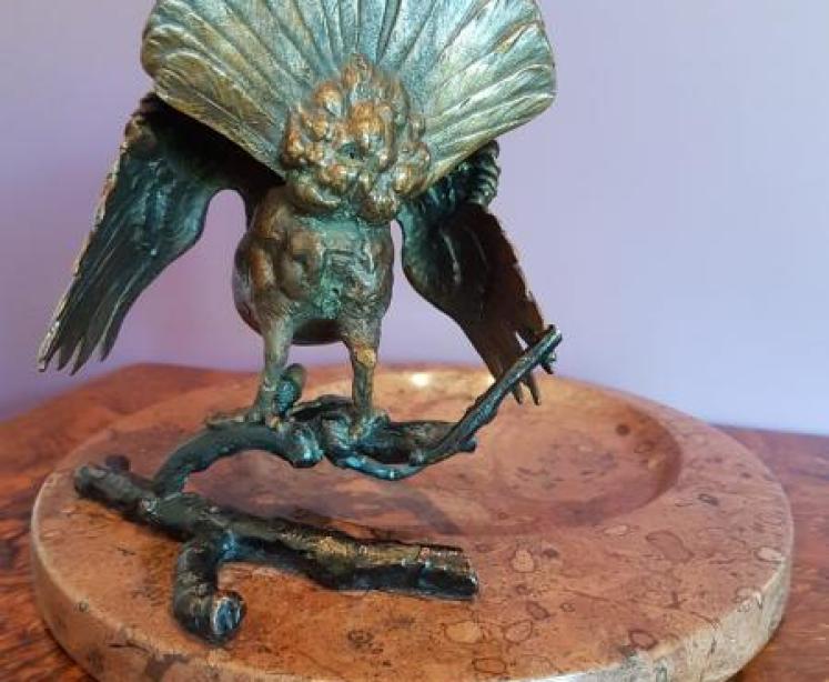 A Superb 1920's Cold Painted Bronze Desk Tidy - Image 4