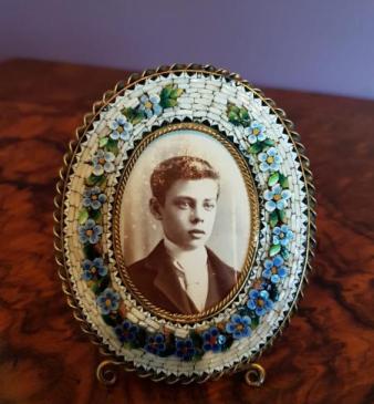 Superb 19th Century Micro Mosaic Miniature Photo Frame
