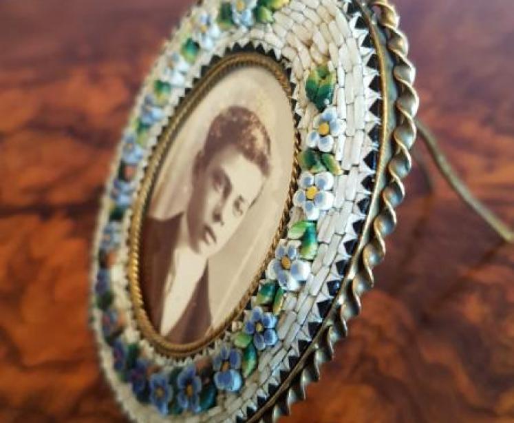 Superb 19th Century Micro Mosaic Miniature Photo Frame - Image 2