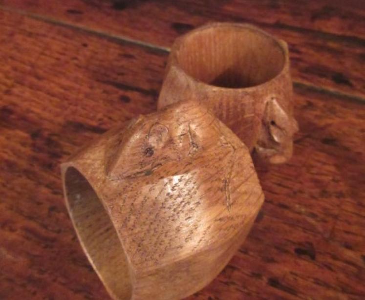 Matching Pair of Mouseman Napkin Rings - Image 2