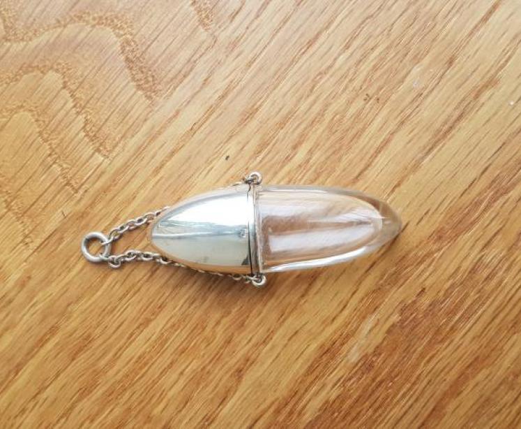 Victorian Silver Hinge Top Travelling Scent - Image 1