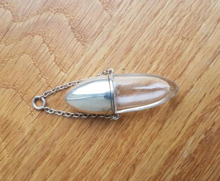 Victorian Silver Hinge Top Travelling Scent - Image 2