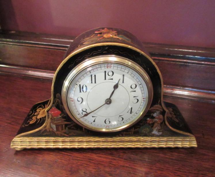 Superb Edwardian Antique Chinioserie Mantel clock - Image 1