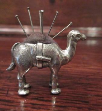 Rare Edwardian Silver Novelty 'Camel' Pin Cushion