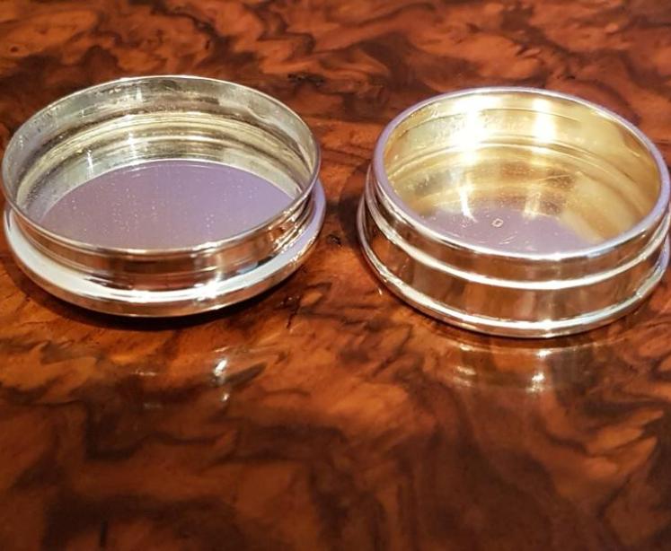 George V Period Antique Silver & Pink Enamel Box - Image 3