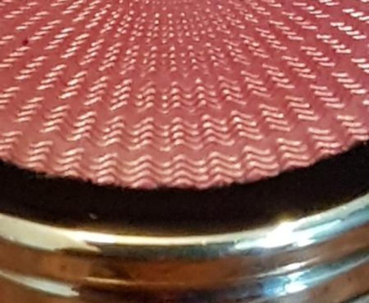 George V Period Antique Silver & Pink Enamel Box - Image 5