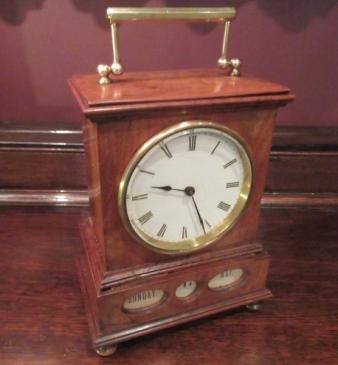 Superb Victorian Antique Mantel Clock with Calendar 