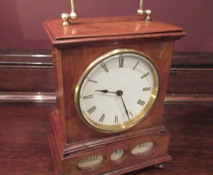 Superb Victorian Antique Mantel Clock with Calendar  - Image 1