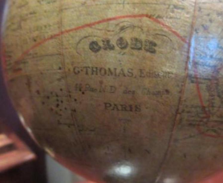 19th Century Paris Made 6" Library Terrestrial Globe - Image 4