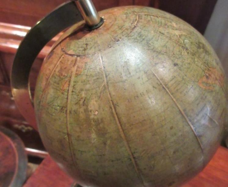 19th Century Paris Made 6" Library Terrestrial Globe - Image 5