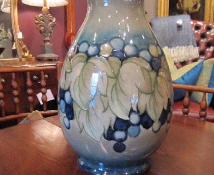 Superb Large Moorcroft Berries Celandon Vase - Image 1