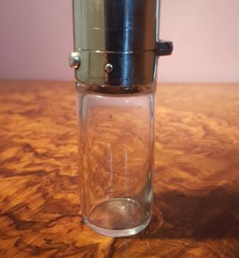 Victorian Antique Silver Enamel Flags Gents Cologne Bottle