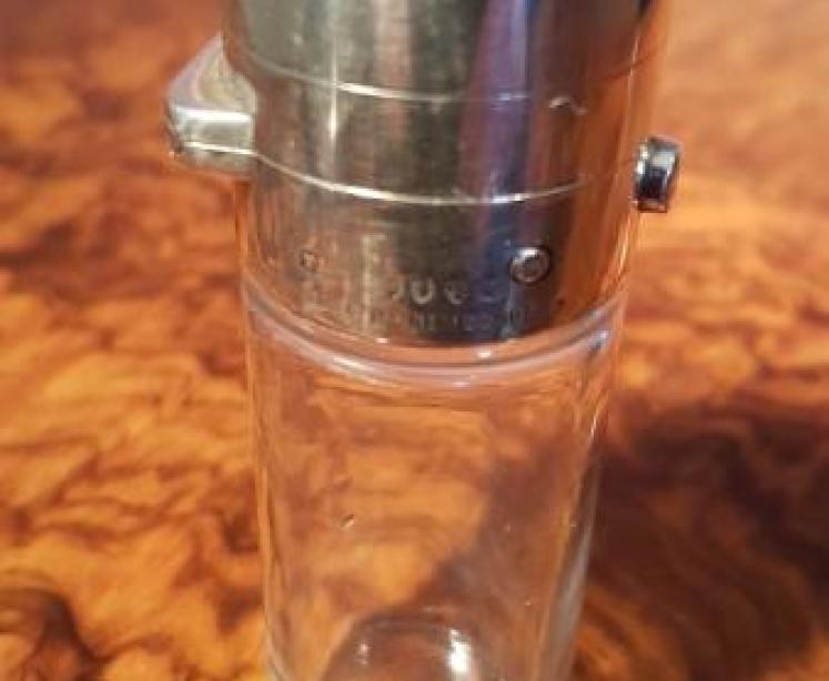 Victorian Antique Silver Enamel Flags Gents Cologne Bottle - Image 3