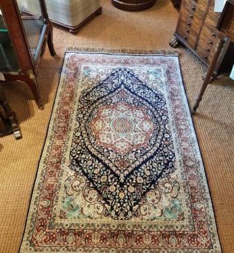 Old Persian silk rug