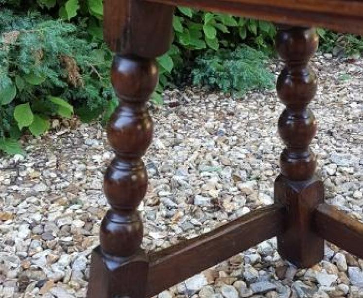 George II Style Oak Joint Stool - Image 4