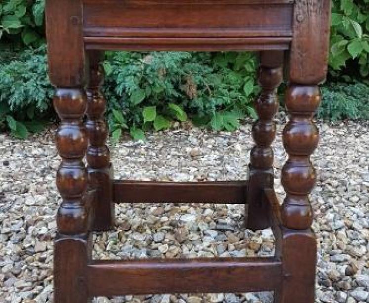 George II Style Oak Joint Stool - Image 5