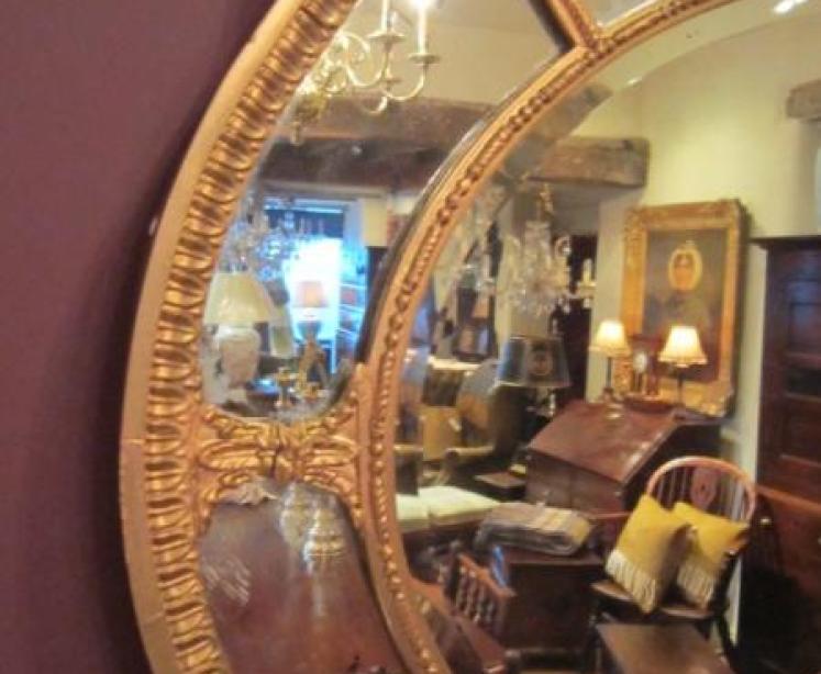 Superb George III Plaster Gilt Segmented Wall Mirror - Image 2