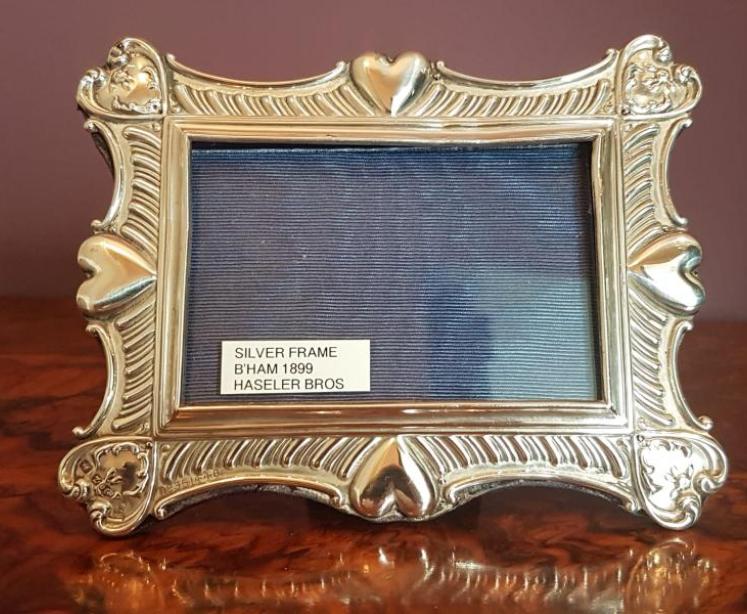 Unusual Victorian Antique Silver Photo Frame - Image 1