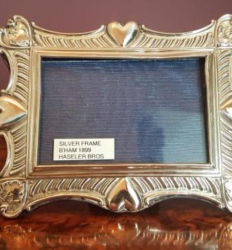 Unusual Victorian Antique Silver Photo Frame