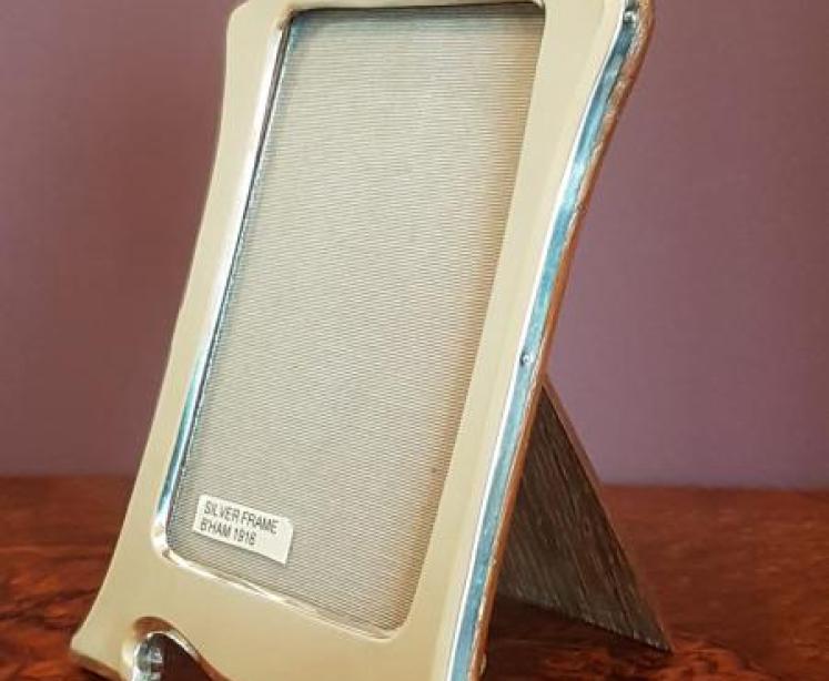 Antique Art Nouveau Silver Photo Frame - Image 5