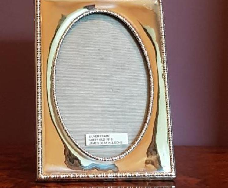 George V Period Antique Silver Photo Frame - Image 5