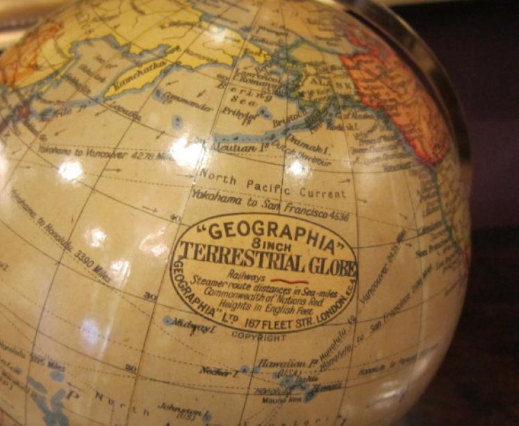 1920's Geographia 8" Paper Mache Globe - Image 4