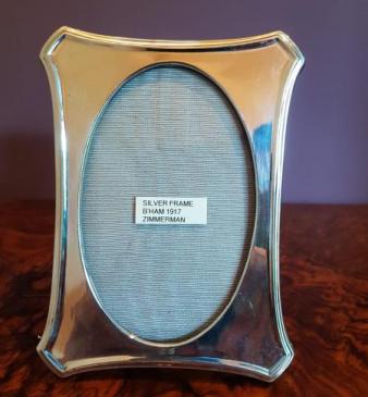George V Antique Silver Shaped Photo Frame