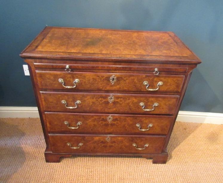 George III Period Antique Burr Walnut Bachelor's Chest - Image 5