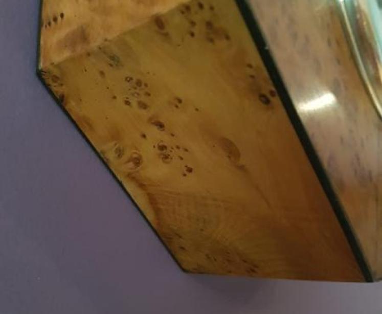 Late Victorian Antique Burr Yew Library Wall Clock - Image 3