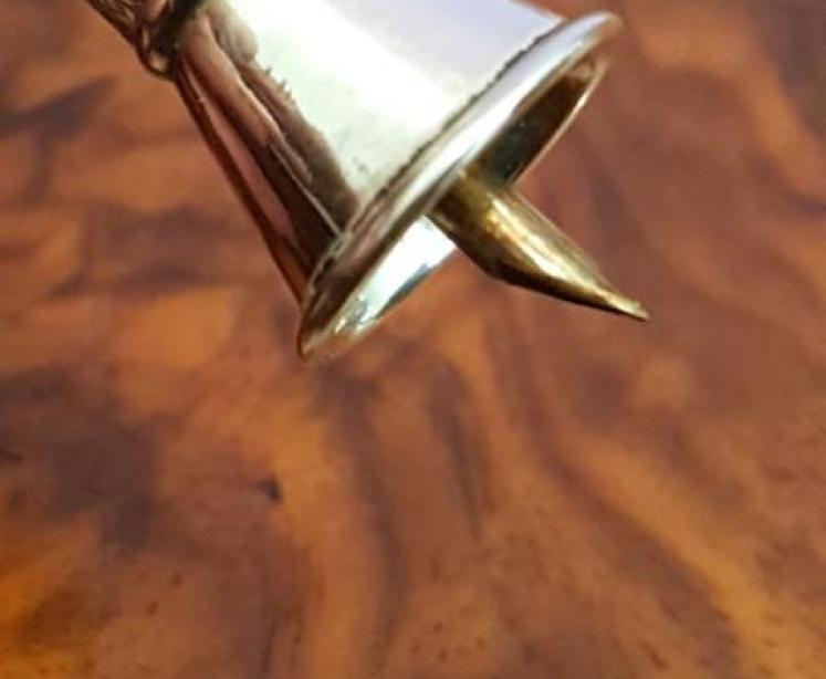 Silver Engine Turned Hunting Horn Cigar Piercer - Image 4