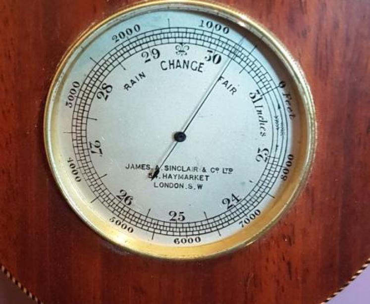 Edwardian Antique Pocket Barometer in Banjo Mount - Image 2