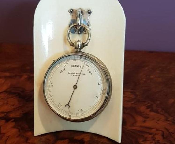 Antique Pocket Watch Stand with Silver Mount - Image 4