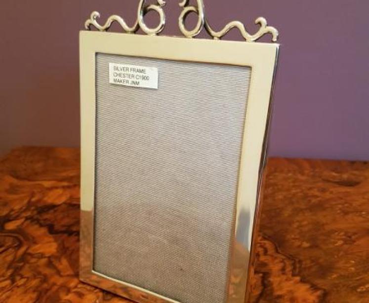 Superior Antique Chester Silver Photo Frame - Image 1