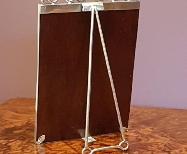 Superior Antique Chester Silver Photo Frame - Image 2