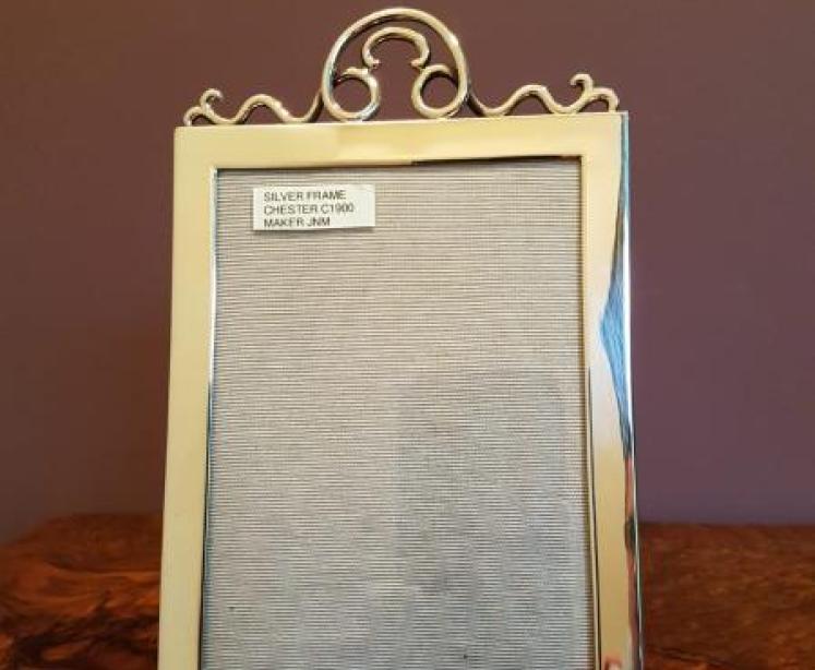 Superior Antique Chester Silver Photo Frame - Image 5