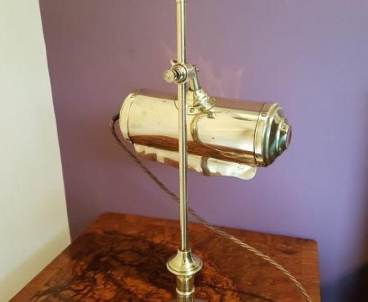 Antique 1920's Brass Adjustable Desk Lamp - Image 2