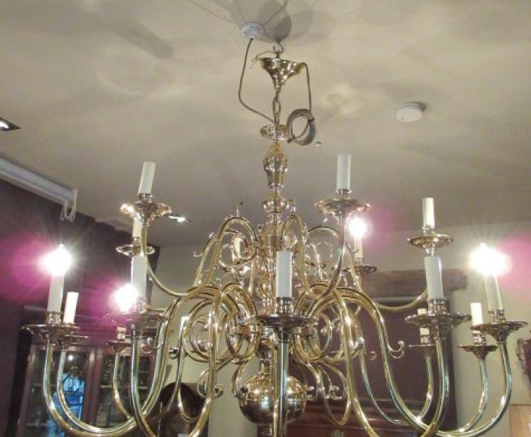 Impressive Edwardian Antique Two Tier Chandelier - Image 1